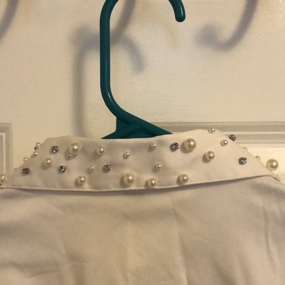 Ann Taylor Button Down with Embellished Collar - Picture 4 of 6